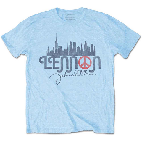 JOHN LENNON - NYC SKYLINE - AZZURRO - (M) - TSHIRT