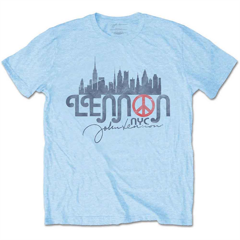 JOHN LENNON - NYC SKYLINE - azzurro - (M) - tshirt