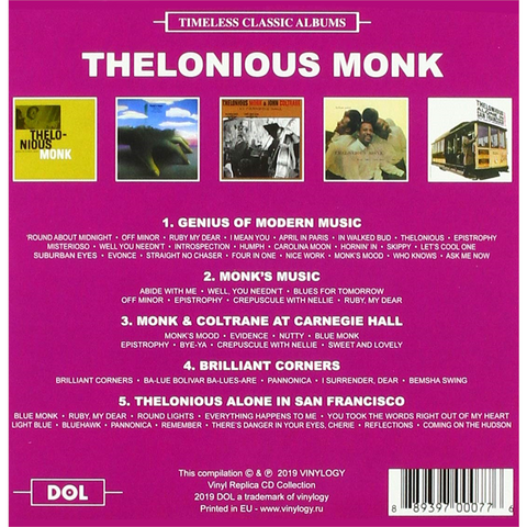 THELONIOUS MONK - TIMELESS CLASSIC ALBUMS (4cd -  the genius)