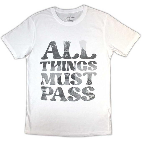 GEORGE HARRISON - ALL THINGS MUST PASS TEXT INFILL - NERO - (L) - TSHIRT