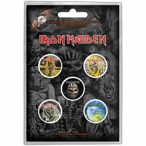 IRON MAIDEN - THE FACES OF EDDIE BUTTON - SET SPILLE