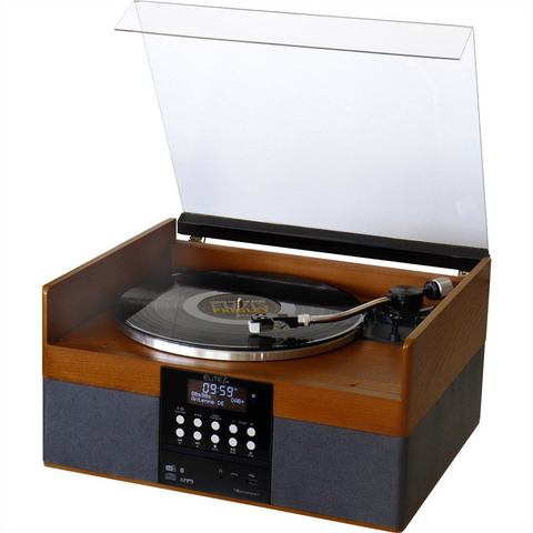 SOUNDMASTER - PL910 - GIRADISCHI MULTIFUNZIONE - LEGNO - CASSE INTEGRATE | LETTORE CD | RADIO | USB, AUX-IN | LINE-OUT