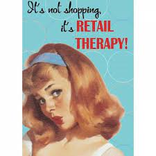 RETRO HUMOUR - RETAIL THERAPY - MAGNETE METALLO