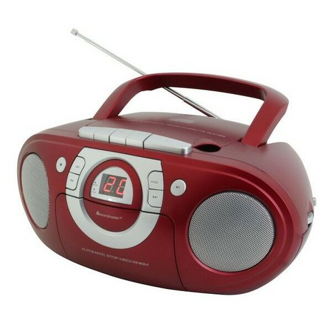 SOUNDMASTER – CD BOOMBOX –  SCD5100RO - LETTORE CD BOOMBOX ROSSO – RADIO – LETTORE CASSETTE