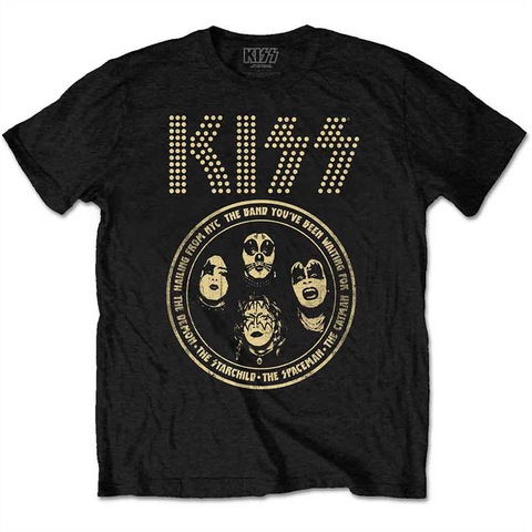 KISS - BAND CIRCLE - NERO - (L) - TSHIRT