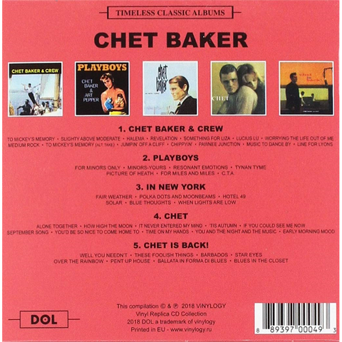 CHET BAKER - TIMELESS CLASSIC ALBUMS - VOL2 (5CD)