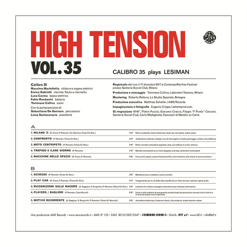 CALIBRO 35 - PLAYS LEISMAN - HIGH TENSION vol.35 (LP - 2019)
