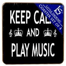 KEEP CALM - SOTTOBICCHIERI - Set da 4 - SOTTOBICCHIERI - keep calm & play music