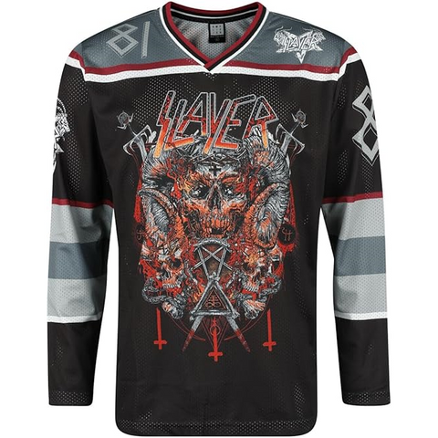 SLAYER - SHOW NO MERCY 81 - NERO - (L) - HOCKEY JERSEY