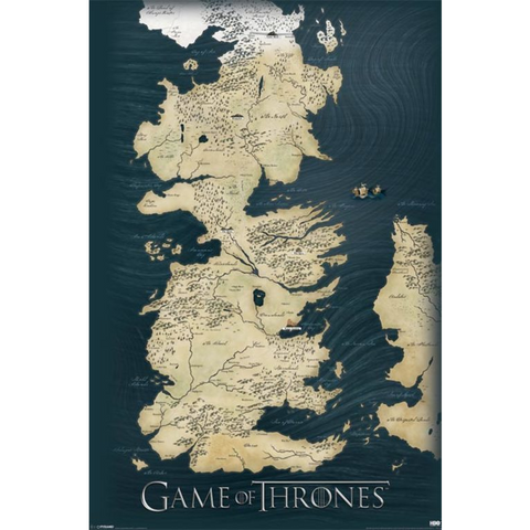 GAME OF THRONES - MAP - 490 - POSTER