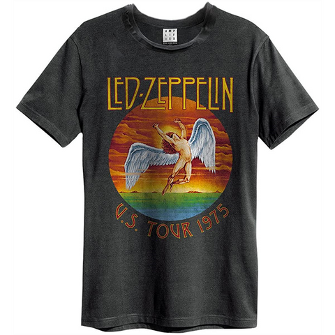 LED ZEPPELIN - TOUR’75 - Grigio - (L) - tshirt - Amplified