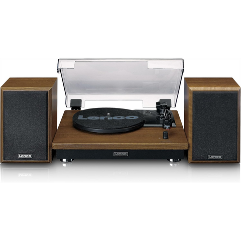 LENCO - GIRADISCHI - LENCO - GIRADISCHI LEGNO | LS-100 WD - PIATTO CON DIFFUSORI ACUSTICI INCORPORATI 2X10W