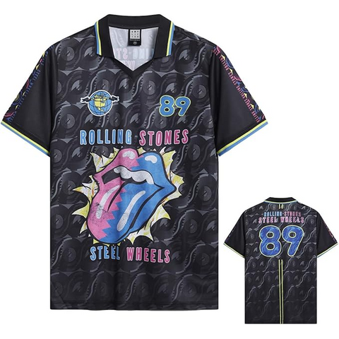 THE ROLLING STONES - STEEL WHEELS ROCK FC - (M) - FOOTBALL T-SHIRT