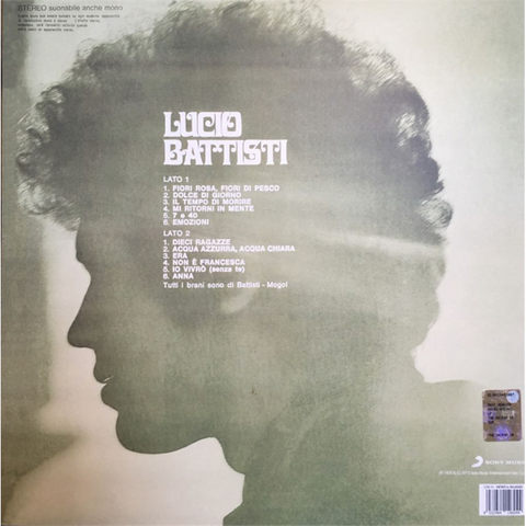LUCIO BATTISTI - EMOZIONI (LP - uk import - 1970)