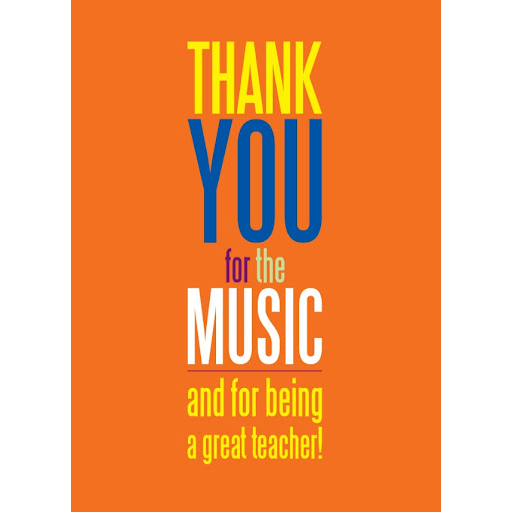 THANK YOU FOR THE MUSIC - GREETINGS - Biglietto auguri - TEACHER
