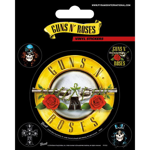 GUNS N' ROSES - BULLET LOGO - adesivi vinile / stickers pack