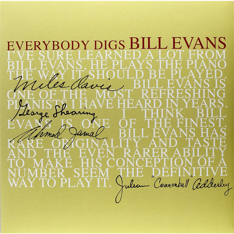 BILL EVANS - EVERYBODY DIGS BILL EVANS (LP – 1959)