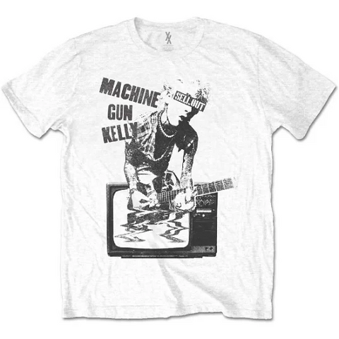 MACHINE GUN KELLY - TV WARP - bianco t-shirt