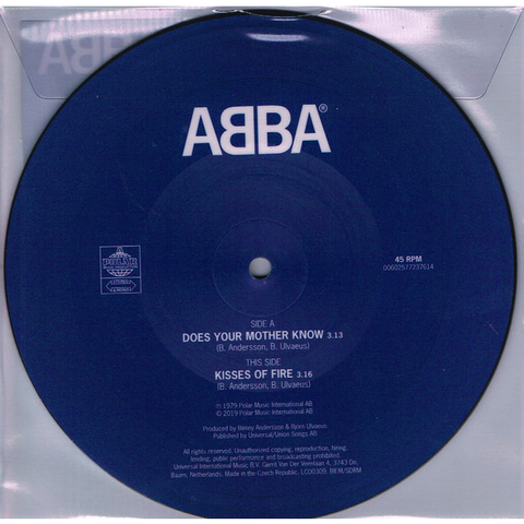 ABBA - DOES YOUR MOTHER KNOW (7'' - picture)