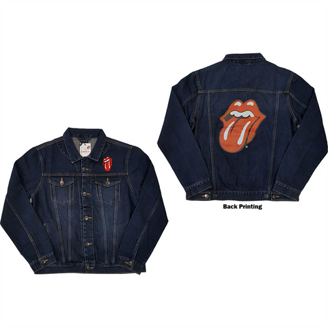ROLLING STONES - CLASSIC TONGUE LOGO: giacca di jeans - L - unisex