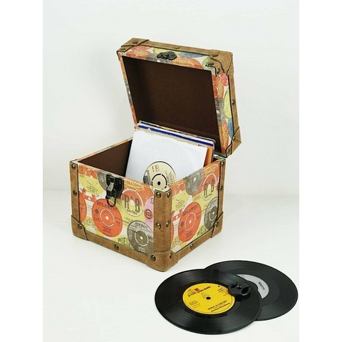 RETRO RECORD - 7 INCH 50 RECORD STORAGE CARRY CASE - PORTADISCHI 7’’ - RETRO STYLE