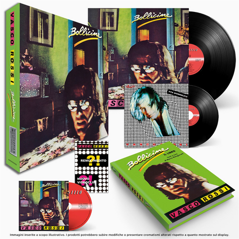 VASCO ROSSI - BOLLICINE (LP+7''+CD+MUSICASSETTA - LIBRO 128 PG | LTD ED BOXSET - 40^RPLAY | REM23 - 1983)
