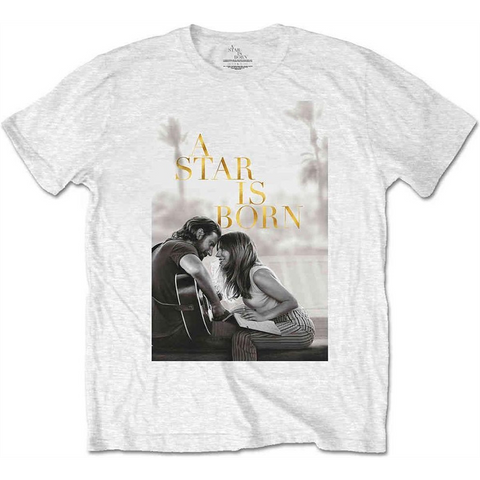 LADY GAGA & BRADLEY COOPER - A STAR IS BORN - BIANCO - (M) - TSHIRT
