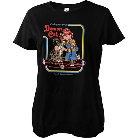 STEVEN RHODES - TAKE CARE OF YOUR DEMON CAT - NERO - (M) - TSHIRT