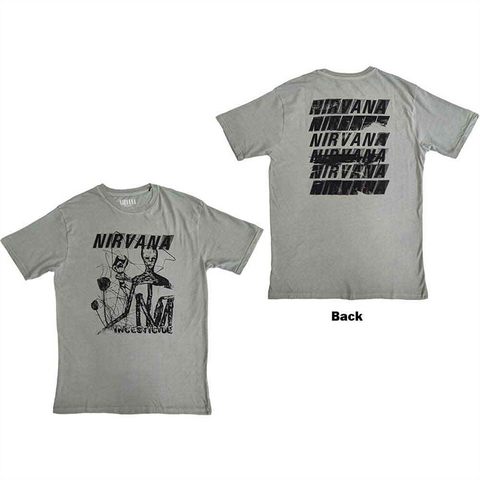 NIRVANA - INCESTICIDE STACKED LOGO - GRIGIO - (S) - T-SHIRT