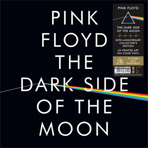 PINK FLOYD - THE DARK SIDE OF THE MOON (2LP - clear | UV artwork | ltd ed - 50th ann | rem24 - 1973)