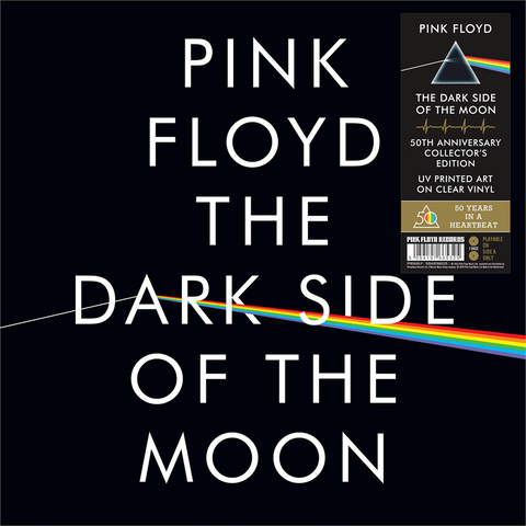 PINK FLOYD - THE DARK SIDE OF THE MOON (2LP - CLEAR | UV ARTWORK | LTD ED - 50TH ANN | REM24 - 1973)