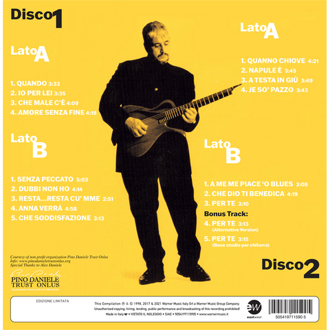 PINO DANIELE - YES I KNOW MY WAY: THE BEST OF (2LP - COLORATO - 2021)