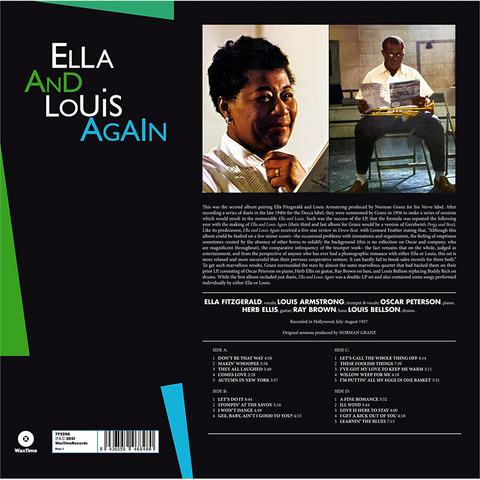 ELLA FITZGERALD & LOUIS ARMSTRONG - ELLA & LOUIS AGAIN (2LP - rem22 - 1957)