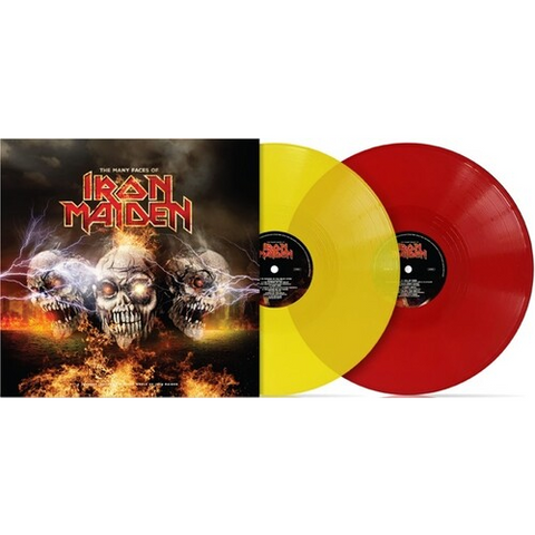 IRON MAIDEN - THE MANY FACES OF - series (2LP - yellow / red transparent)