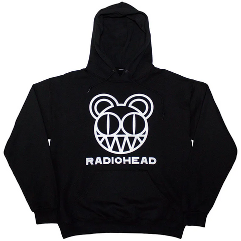 RADIOHEAD - BEARHEAD - NERO - (XL) - FELPA CON CAPPUCCIO | HOODIE