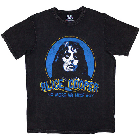 ALICE COOPER - NO MORE MR NICE GUY - NERO / STONE WASH - (S) - TSHIRT
