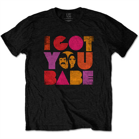 SONNY & CHER - I GOT YOU BABE - NERO - M - T-SHIRT
