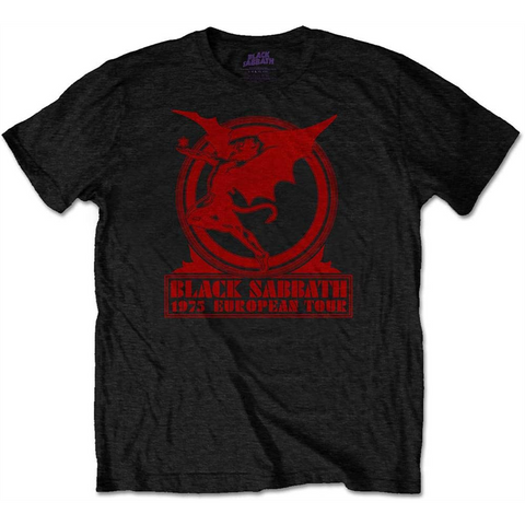 BLACK SABBATH - EUROPE '75 - NERO - (XL) - TSHIRT