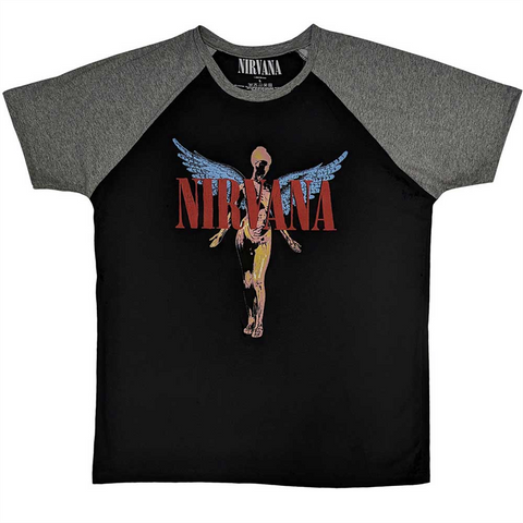 NIRVANA - ANGELIC - raglan / black&grey