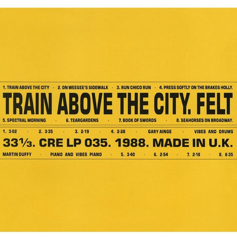 FELT - TRAIN ABOVE THE CITY (LP - 1988 - DELUXE)