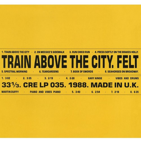 FELT - TRAIN ABOVE THE CITY (LP - 1988 - deluxe)