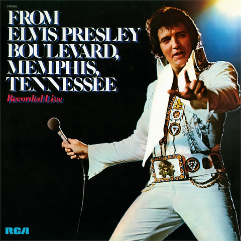 ELVIS PRESLEY - FROM ELVIS PRESLEY BOULEVARD, MEMPHIS, TENNESSEE (LP - REM25 - 1977)