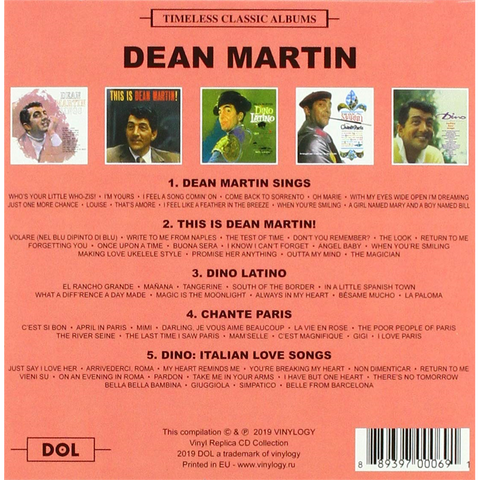 DEAN MARTIN - TIMELESS CLASSIC ALBUMS (4cd)