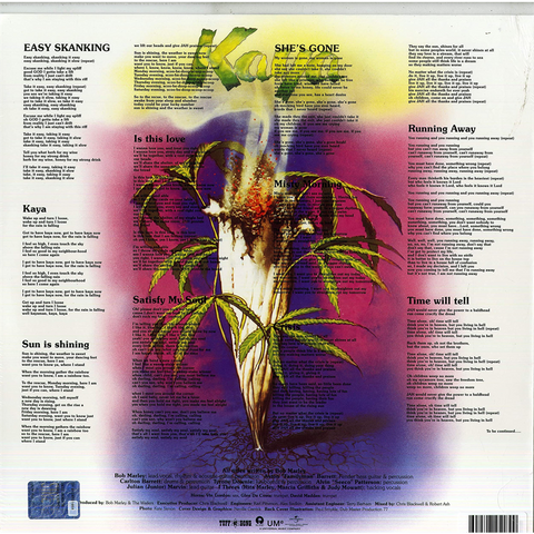 BOB MARLEY & THE WAILERS - KAYA (LP - GREEN TRANSP - 1978)