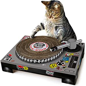SUCK - CAT SCRATCH TURNTABLE - CAT SCRATCH TURNTABLE | TIRAGRAFFI PER GATTI A FORMA DI GIRADISCHI