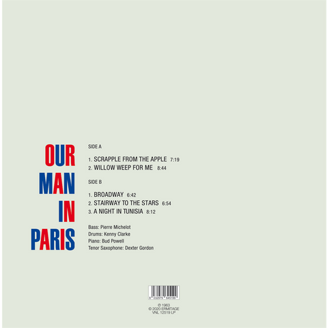DEXTER GORDON - OUR MAN IN PARIS (LP - rem'20 - 1963)