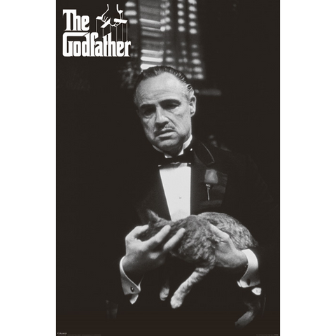 GODFATHER - 722 - CAT BIANCO E NERO - POSTERM