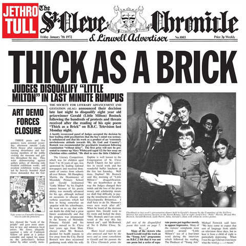 JETHRO TULL - THICK AS A BRICK - STEVEN WILSON MIX (LP - 1972 - REM '12)