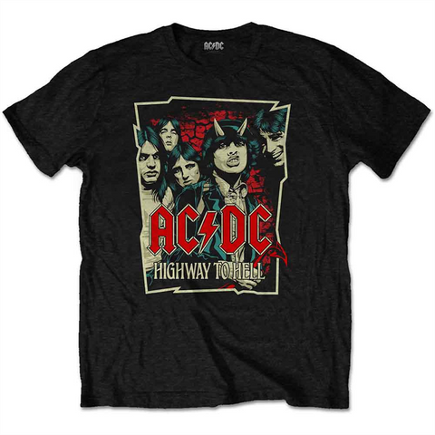 AC/DC - HIGHWAY TO HELL SKETCH - NERO - (XL) - TSHIRT