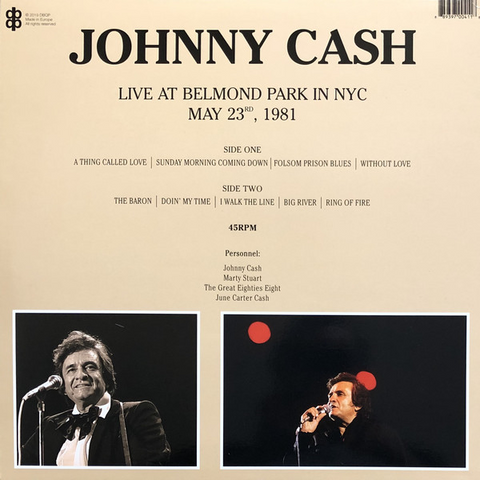 JOHNNY CASH - LIVE AT BELMOND PARK (LP - 1981)